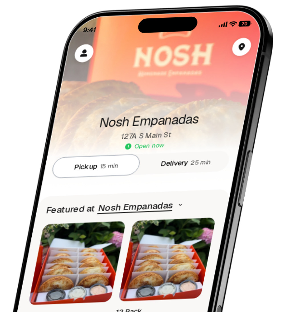 Nosh Empanadas app preview
